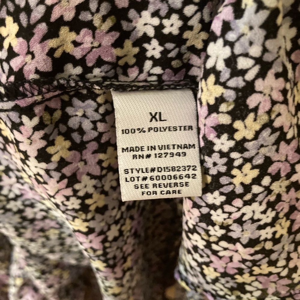 Women’s Short Dolman Sleeve Empire Waist Maxi Dress Purple Black Yellow Size XL - Picture 12 of 13